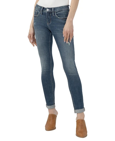 Silver Jeans Co. Women's Girlfriend Mid-Rise Skinny Denim