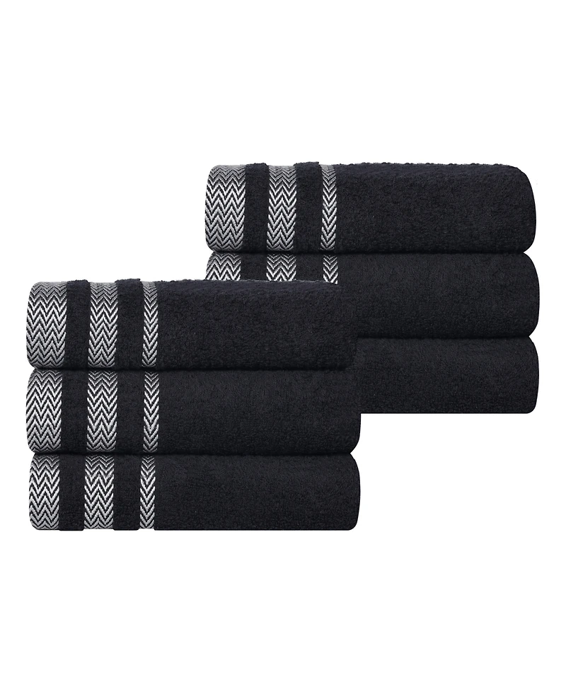 Superior Hays Cotton Absorbent Quick Dry 6-Piece Hand Towel Set