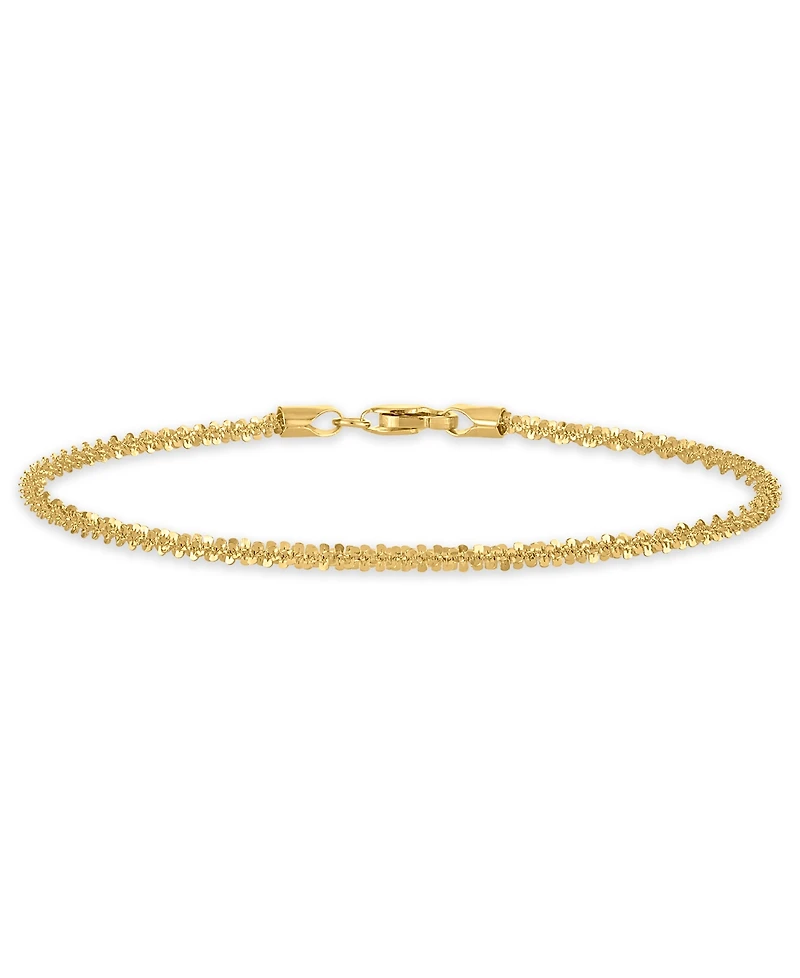 Macy's Sparkle Chain 7.5" Bracelet in 10k Yellow Gold (2mm)