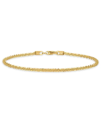 Macy's Sparkle Chain 7.5" Bracelet in 10k Yellow Gold (2mm)
