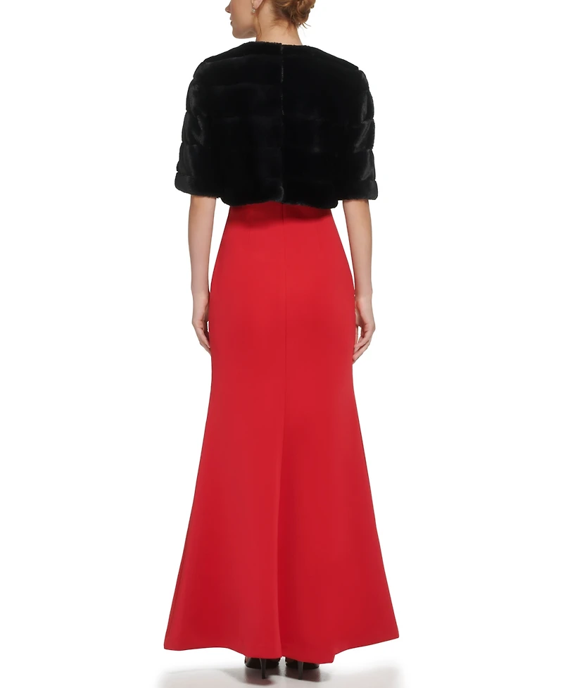 Eliza J Women's Furbie Faux Fur Cropped Jacket