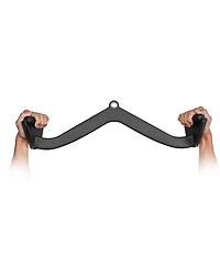 Sugift Solid Steel Lat Pulldown V-Bar Cable Machine Attachment with Rubber Coated Grip