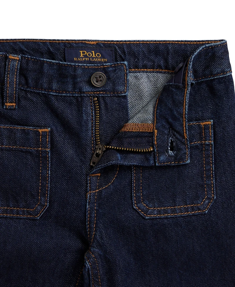 Polo Ralph Lauren Girls' 2T-6X Logo Flared Jeans