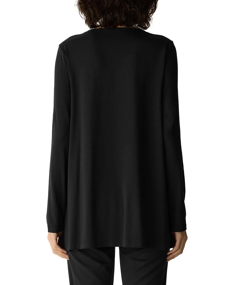 Eileen Fisher Women's Lyocell V-Neck Long-Sleeve Tunic