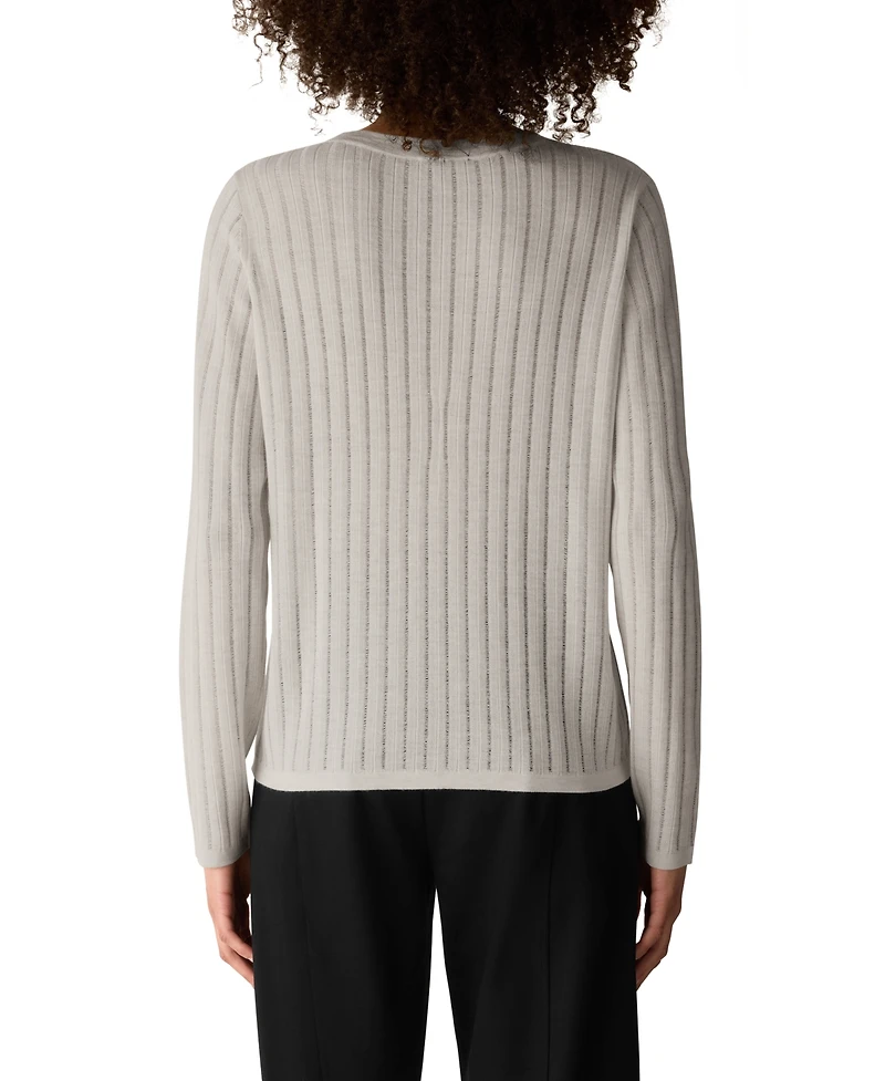 Eileen Fisher Women's Crewneck Long-Sleeve Merino Wool Sweater