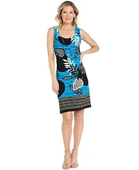 R & M Richards Petite Scoop Neck A-Line Jersey Dress Jacket Set