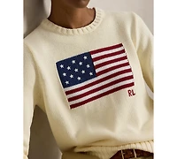Polo Ralph Lauren Women's Flag Cotton Crewneck Sweater