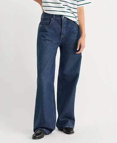 Good American Women's Vintage Wide High-Waisted Jeans