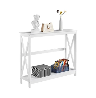 Slickblue Design Console Table with Lower Shelf for Entryway Storage