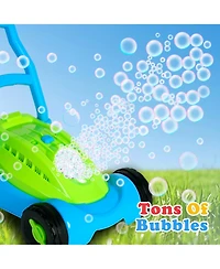 Easy Playhouse Lawn Mower Bubble Machine, Automatic & Leakproof, Ages 3+