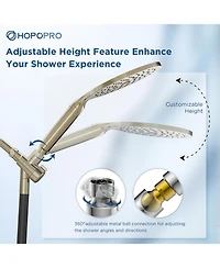 Cyqbd 2-in-1 Dual Filtered Handheld Shower Head 15-Mode High Pressure