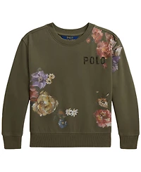 Polo Ralph Lauren Girls' 2T-6X Floral Fleece Sweatshirt