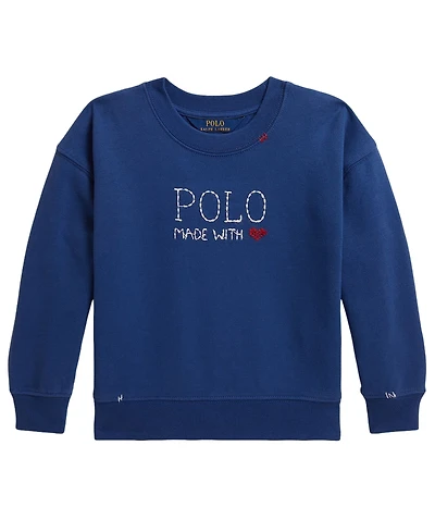 Polo Ralph Lauren Girls' 2T-6X Logo Fleece Sweatshirt
