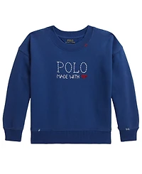 Polo Ralph Lauren Girls' 2T-6X Logo Fleece Sweatshirt