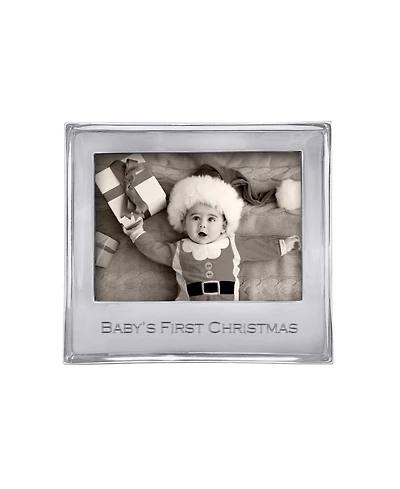 Mariposa Babys First Christmas Signature Statement Photo Frame, 5" x 7"