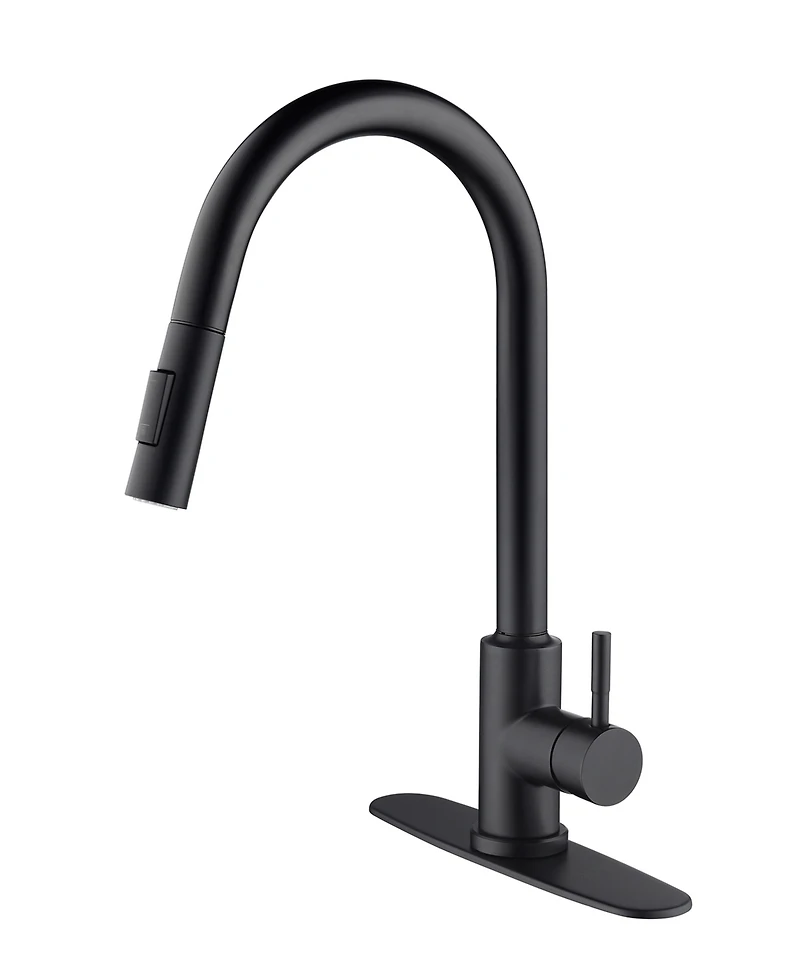Thirtypeachy Touch Pull-Down Kitchen Faucet, Single Handle High Arc with 360degree(s) Swivel Sprayer