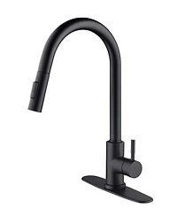 Thirtypeachy Touch Pull-Down Kitchen Faucet, Single Handle High Arc with 360degree(s) Swivel Sprayer