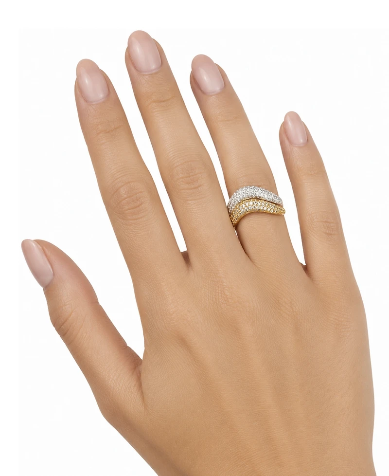 And Now This Cubic Zirconia Duo Stack Ring