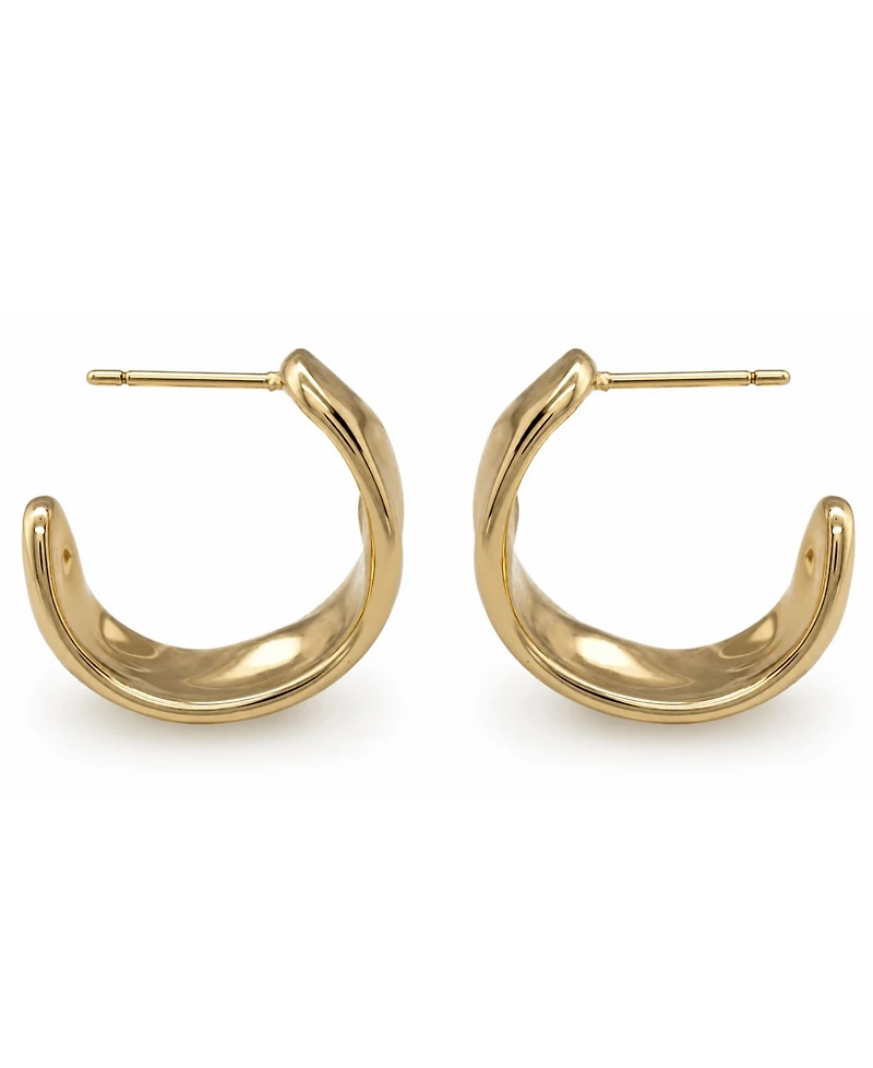 And Now This Silver, Gold Plated Brass Hoop Earring