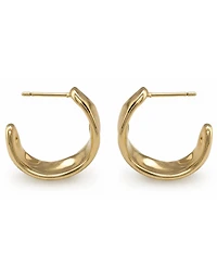 And Now This Silver, Gold Plated Brass Hoop Earring