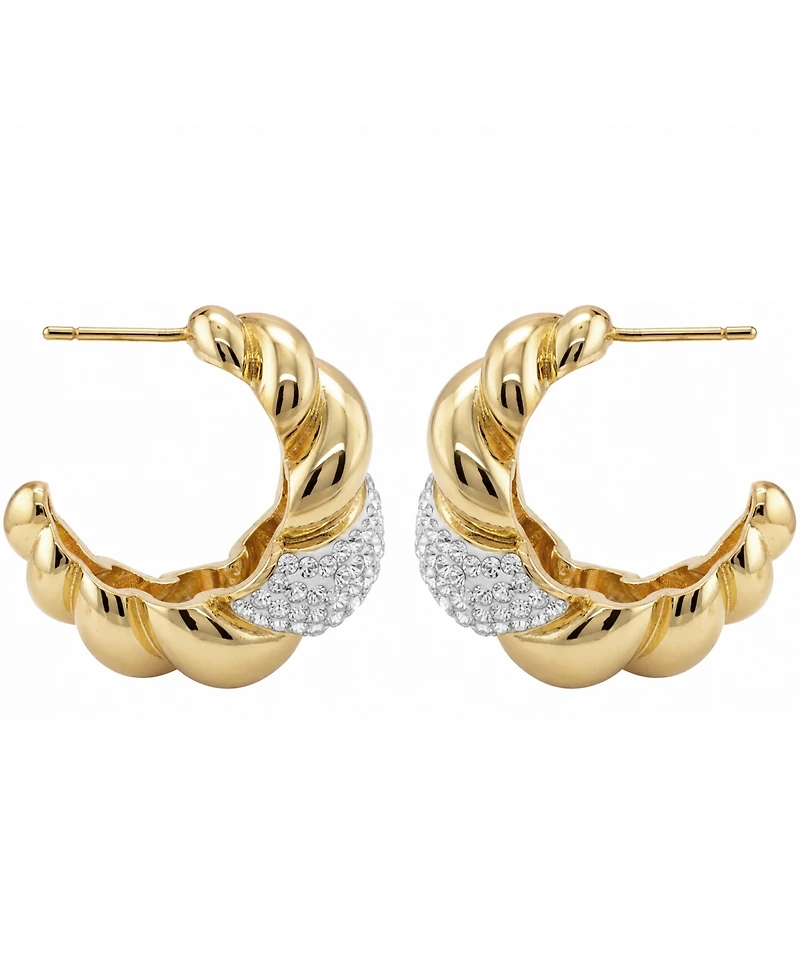 And Now This Crystal Twist Hoop Earring