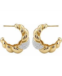 And Now This Crystal Twist Hoop Earring