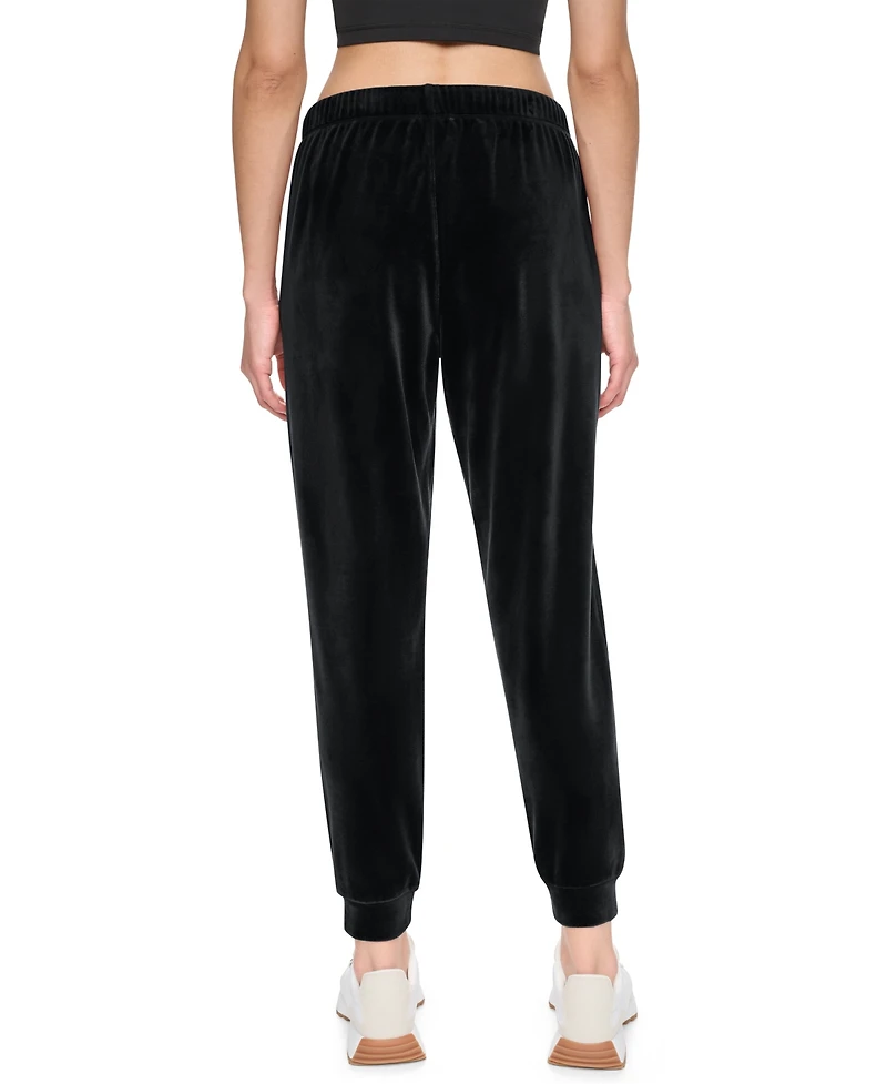 Dkny Sport Women's Mid-Rise Varsity Rhinestone Logo Jogger