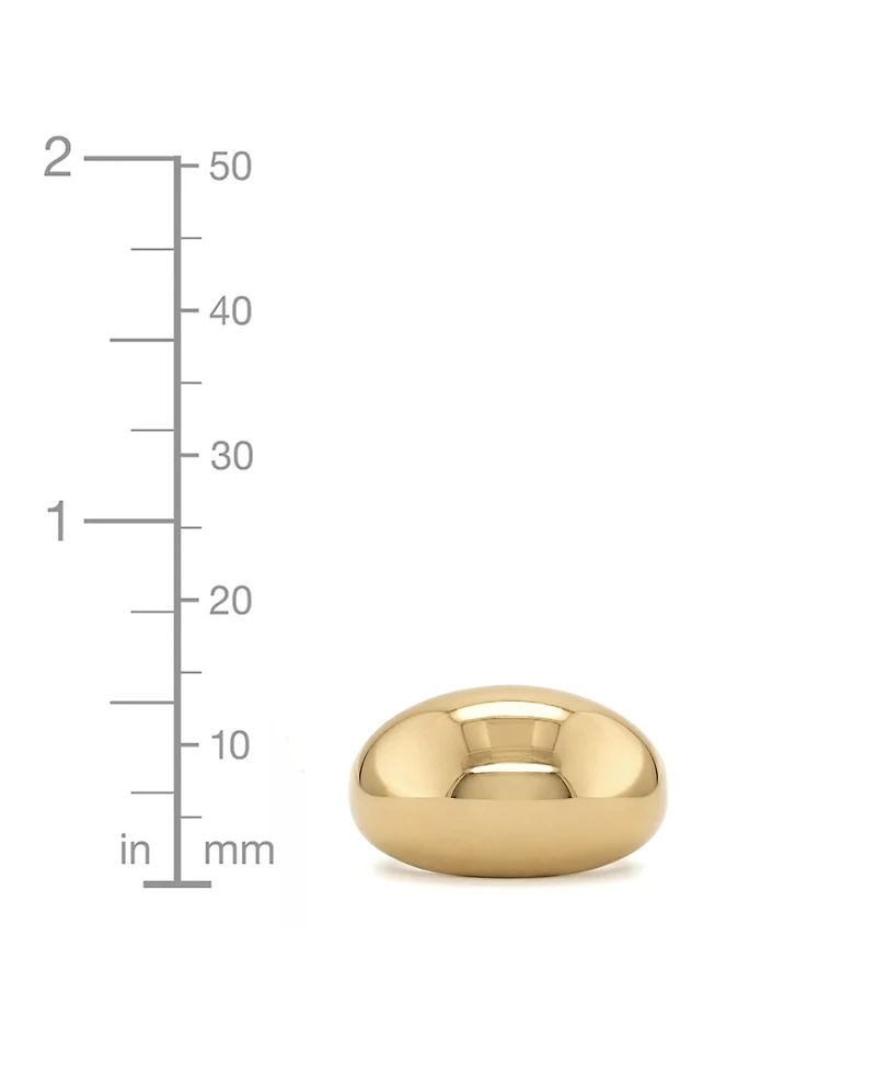 And Now This Silver Plated or 18k Gold Brass Dome Ring