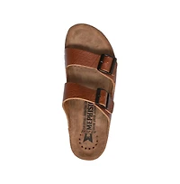 Mephisto Zonder Premium Full-Grain Leather Open Toe Buckle Closure Sandal