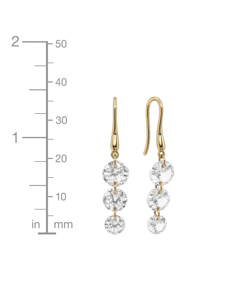 And Now This Cubic Zirconia Graduated Linear Drop Earrings
