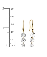 And Now This Cubic Zirconia Graduated Linear Drop Earrings