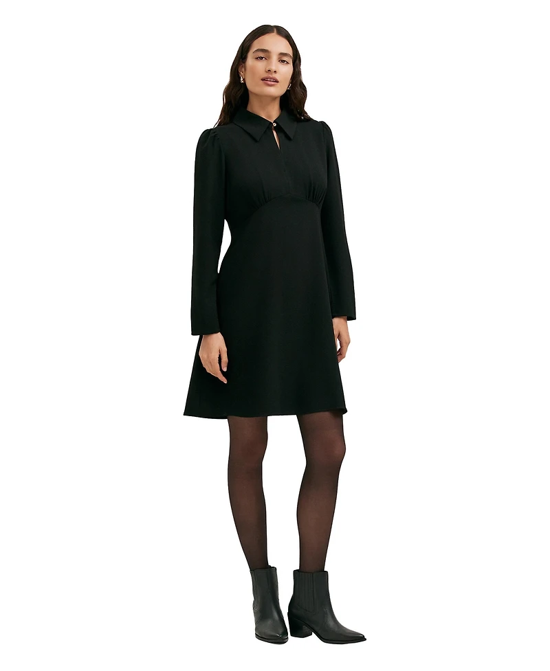 Finery London Women's Sabine Long Sleeve Collared Short Dress