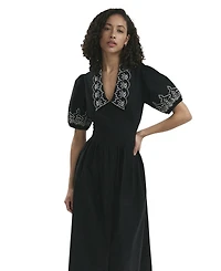 Finery London Women's Arianna Embroidered Cotton Midi Dress