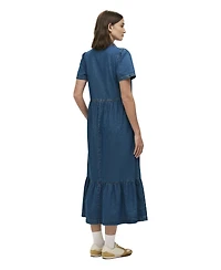 Finery London Women's Tania Denim Midi Shirt Dress