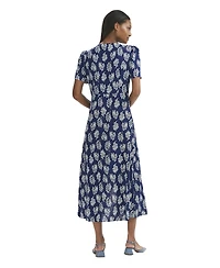 Finery London Women's Martina Printed Crepe Midi Dress
