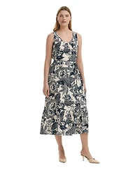 Finery London Women's Marta Linen Blend Midi Dress