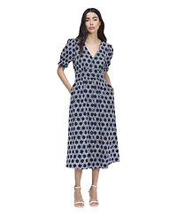Finery London Women's Samantha Button Through Midi Dress