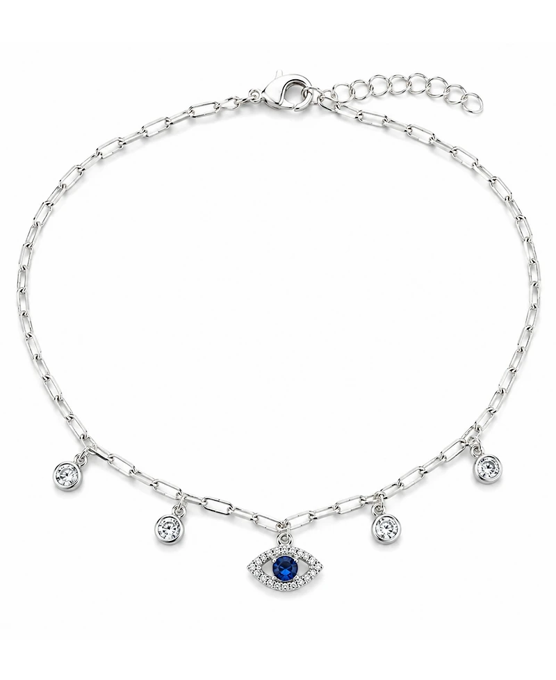 And Now This Blue Evil Eye Crystal Station Anklet