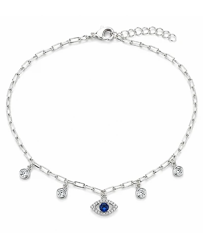 And Now This Blue Evil Eye Crystal Station Anklet