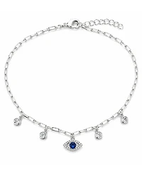 And Now This Blue Evil Eye Crystal Station Anklet