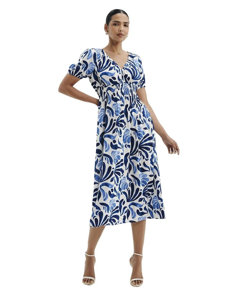 Finery London Women's Dolly Abstract Print Midi Dress