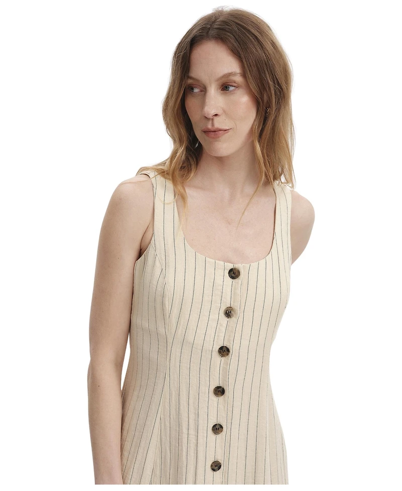 Finery London Women's Jillian Stripe Button Down Dress