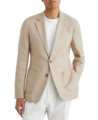 Reiss Men's Pelmet Wool-Blend Herringbone Single-Breasted Blazer