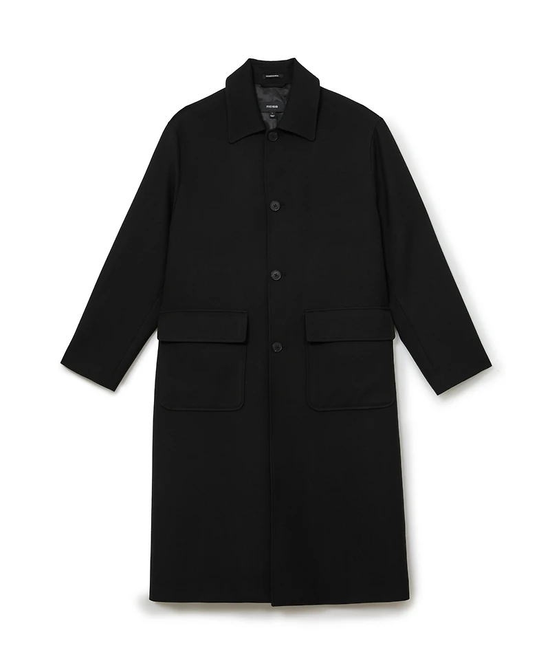 Reiss Men's Clyde Wool-Blend Twill Single-Breasted Overcoat