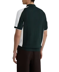 Reiss Men's Farley Slim-Fit Colour-Block Polo Collar Shirt