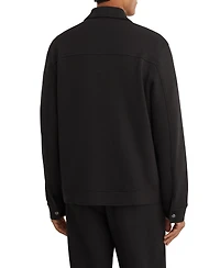 Reiss Men's Thom Sueded Interlock Jersey Regular-Fit Overshirt