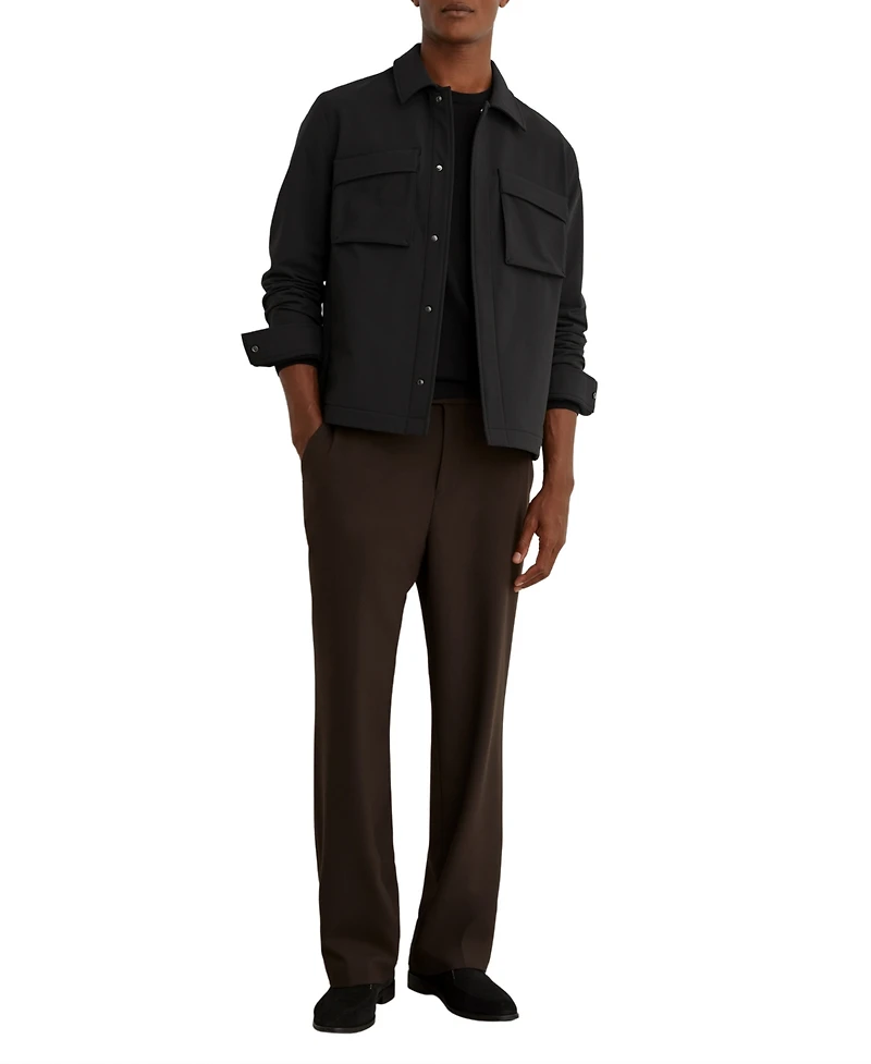 Reiss Men's Divide Utilitarian Soft-Fleece Lined Twin-Pocket Overshirt