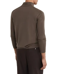 Reiss Men's Farnham Merino Wool Slim-Fit Funnel-Neck Half-Button Jumper Sweater