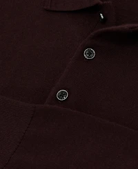 Reiss Men's Trafford Slim-Fit Merino Wool Ribbed Polo Shirt