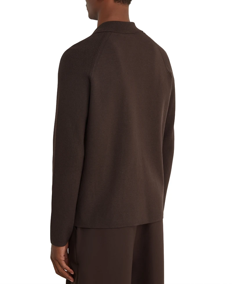 Reiss Men's Fitzwilliam Rib-Knit Button-Through Cardigan Sweater